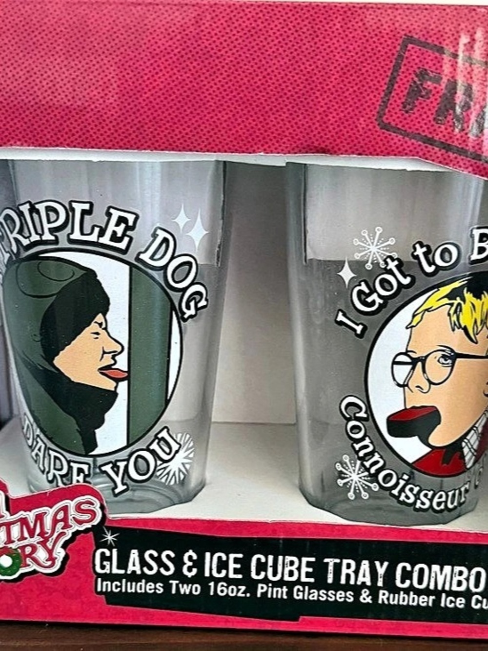 A Christmas Story Glass & Ice Cube Tray Combo Pack